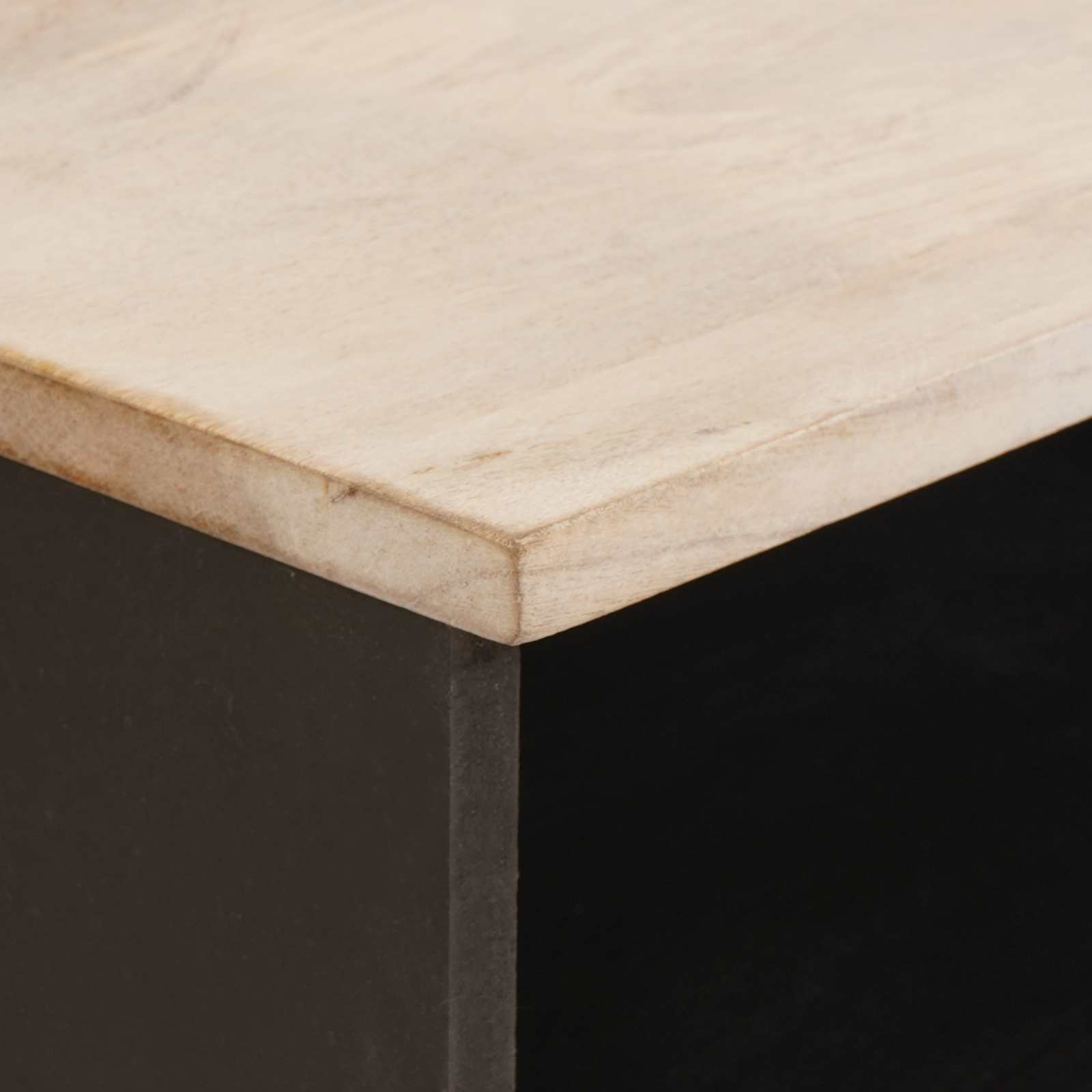 TV Cabinet White Wash Finish 100 x 33 x 46 cm Solid Mango Wood