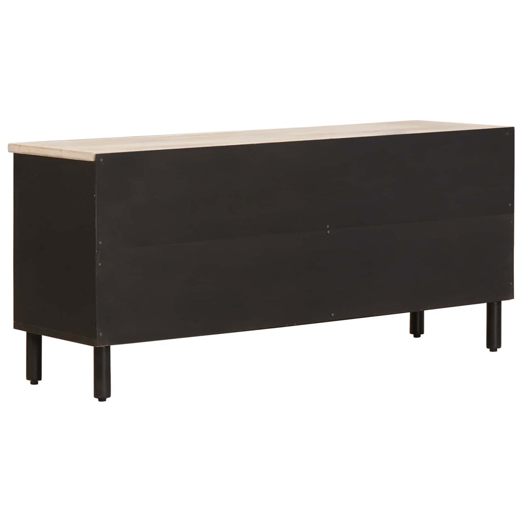 TV Cabinet White Wash Finish 100 x 33 x 46 cm Solid Mango Wood