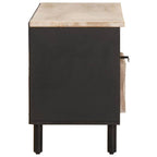 TV Cabinet White Wash Finish 100 x 33 x 46 cm Solid Mango Wood