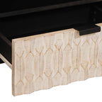 TV Cabinet White Wash Finish 80 x 33 x 46 cm Solid Mango Wood