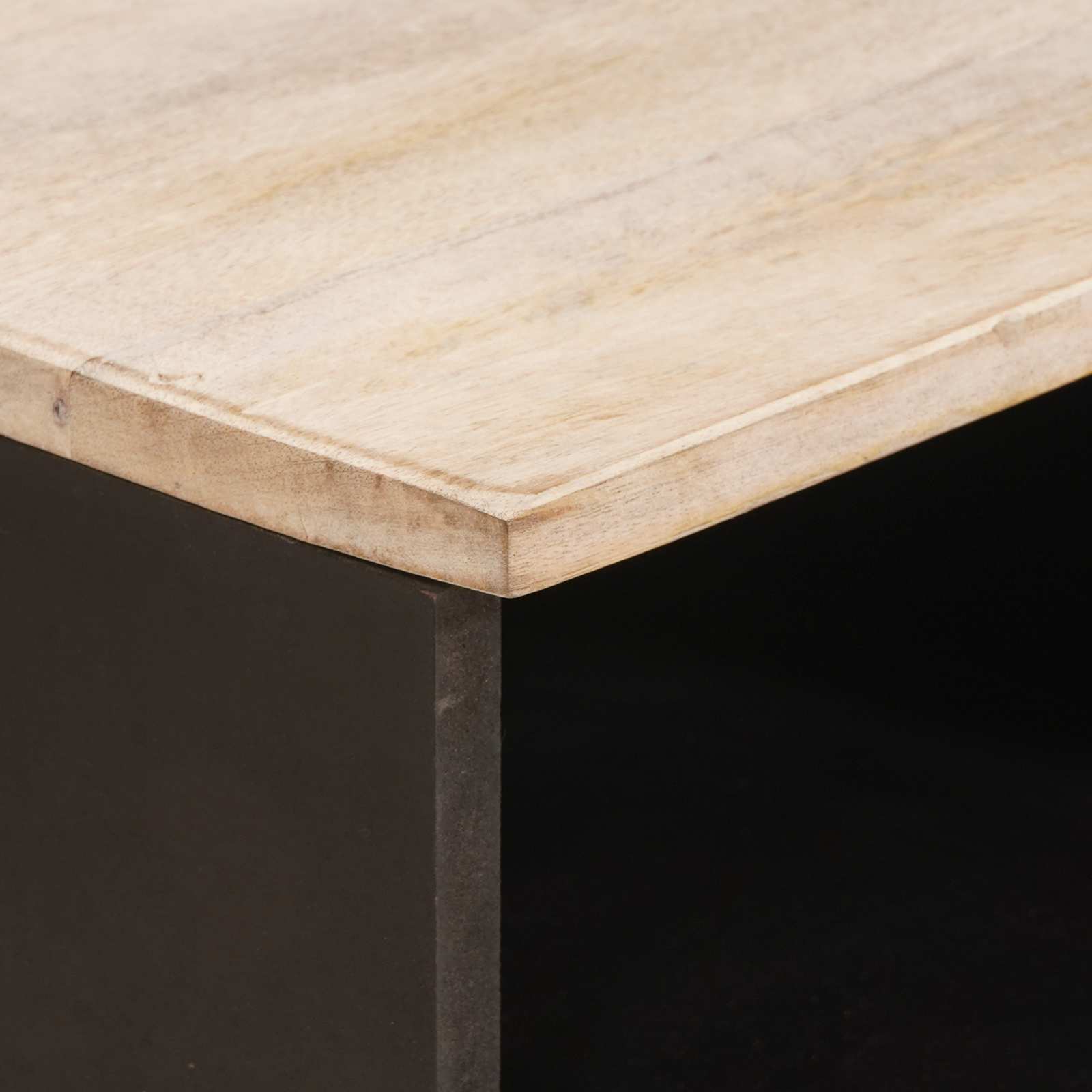 TV Cabinet White Wash Finish 100 x 33 x 46 cm Solid Mango Wood