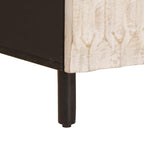 TV Cabinet White Wash Finish 100 x 33 x 46 cm Solid Mango Wood