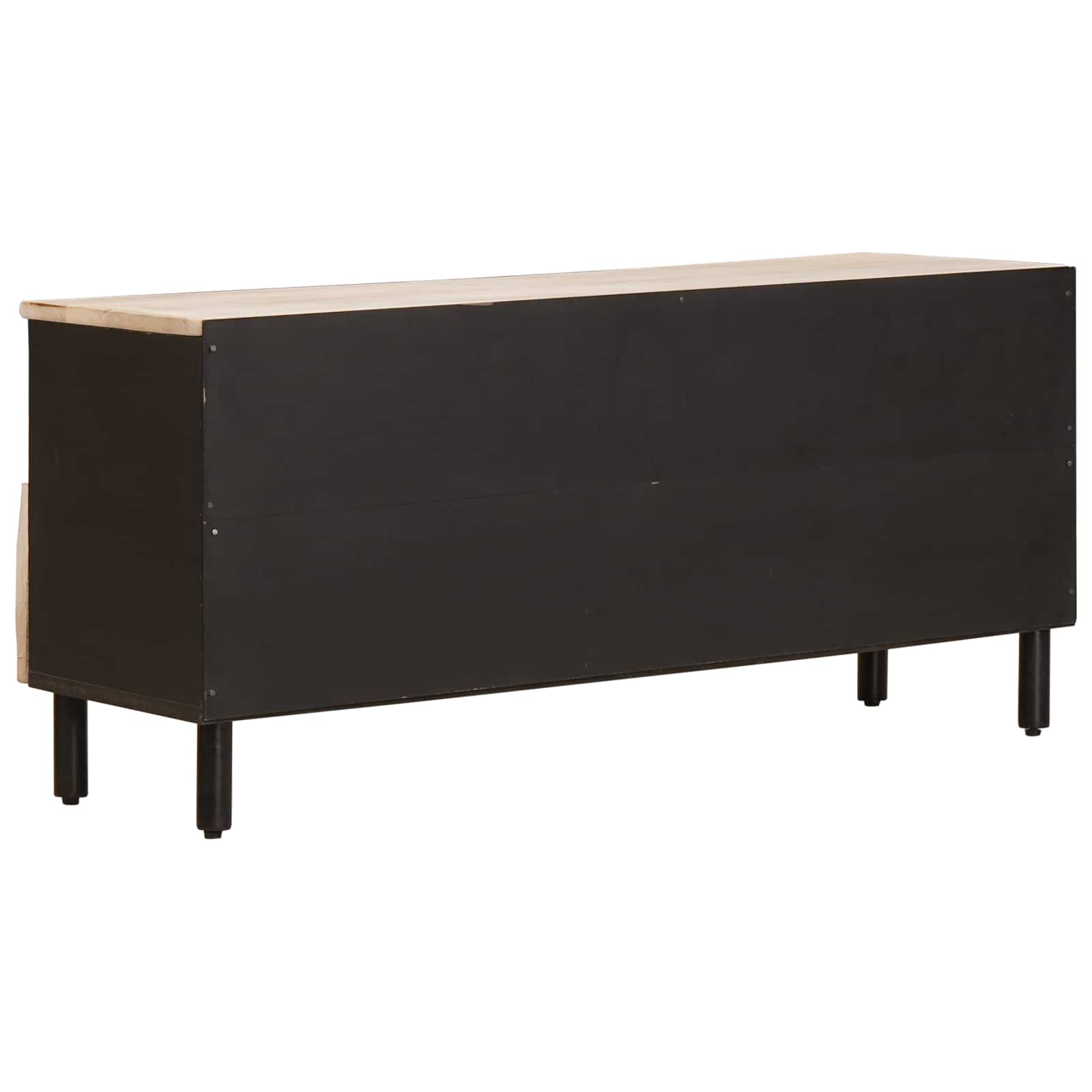 TV Cabinet White Wash Finish 100 x 33 x 46 cm Solid Mango Wood