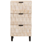 Sideboard White Wash Finish 40 x 33.5 x 75 cm Solid Mango Wood