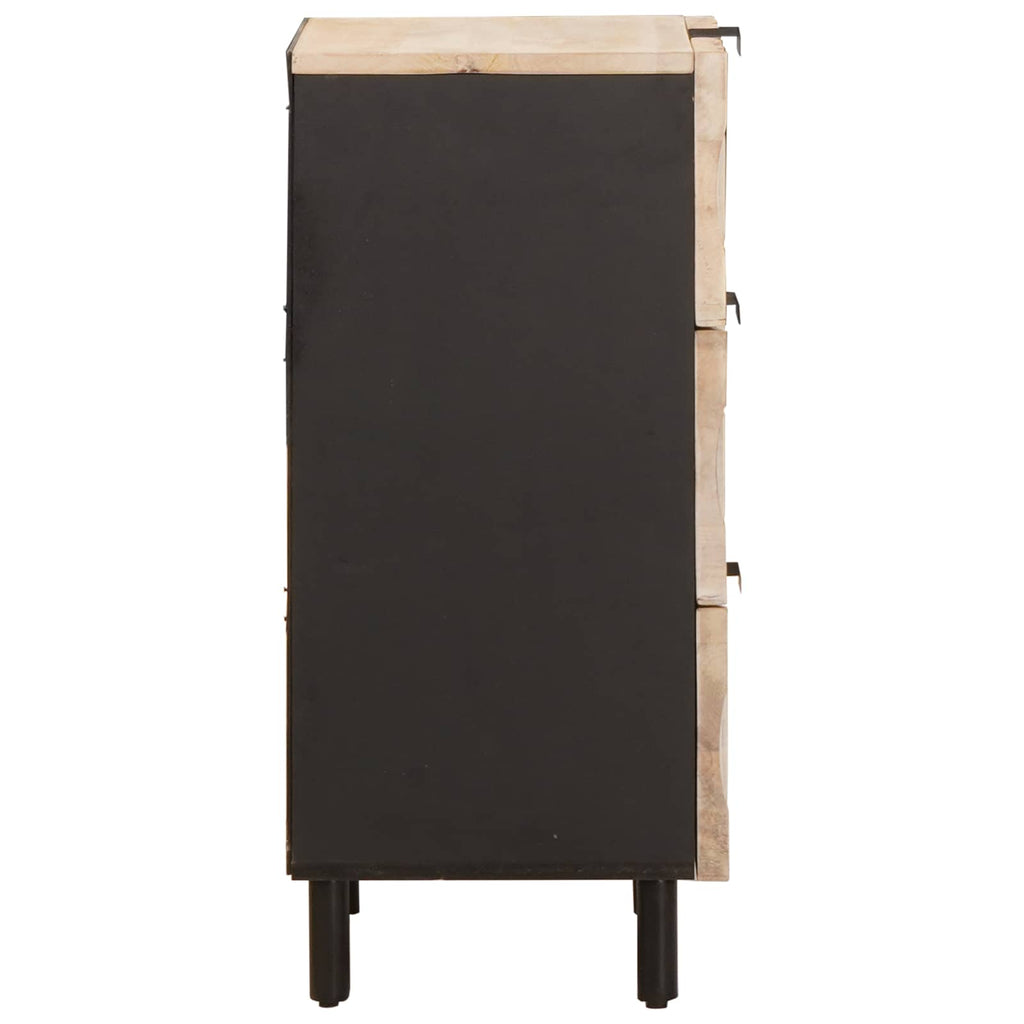 Sideboard White Wash Finish 40 x 33.5 x 75 cm Solid Mango Wood