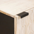 Sideboard White Wash Finish 40 x 33 x 75 cm Solid Mango Wood