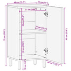Sideboard White Wash Finish 40 x 33 x 75 cm Solid Mango Wood