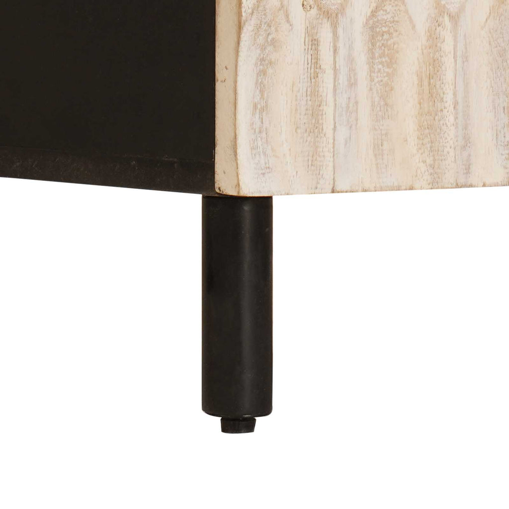 Sideboard White Wash Finish 60 x 33 x 75 cm Solid Mango Wood