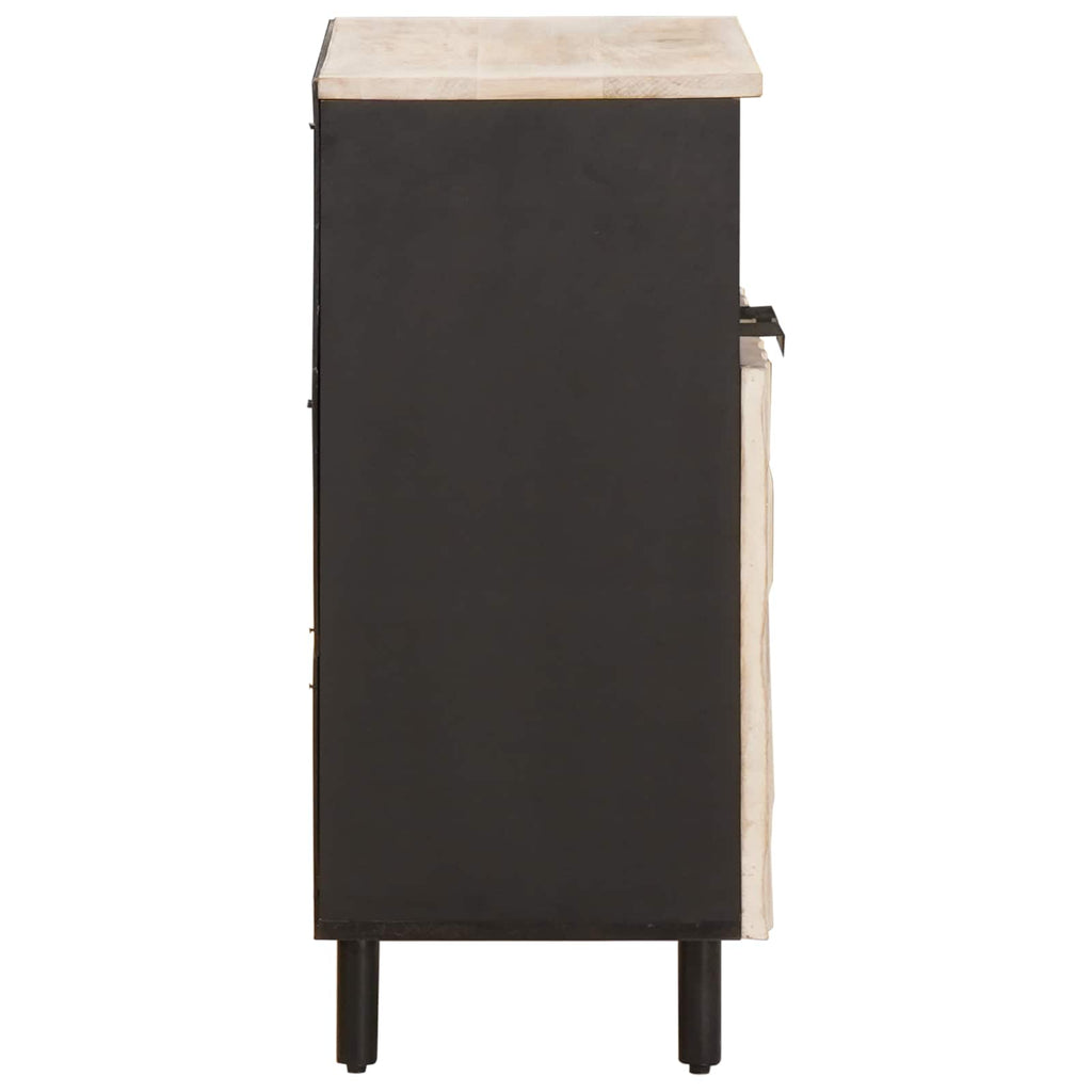 Sideboard White Wash Finish 60 x 33 x 75 cm Solid Mango Wood