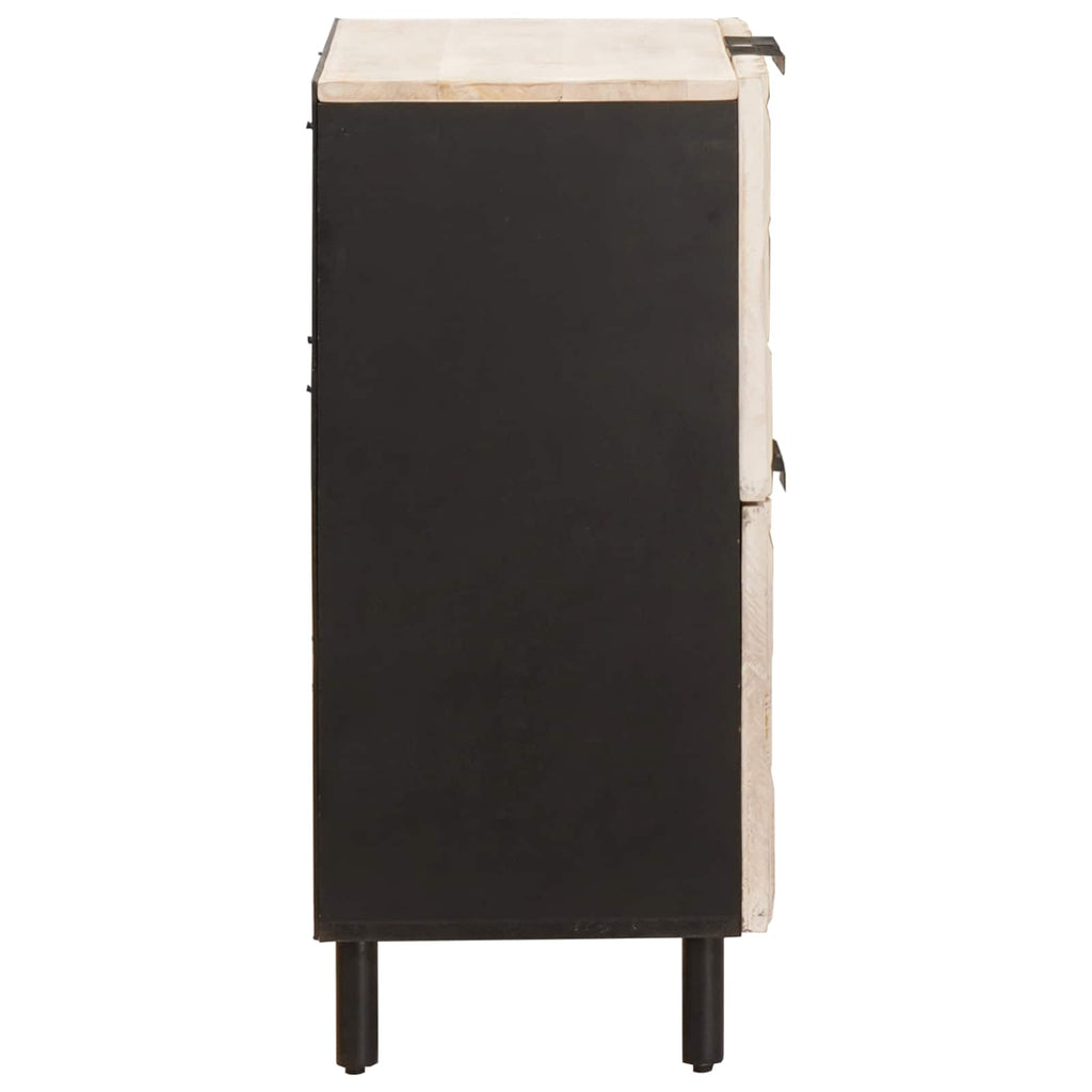 Sideboard White Wash Finish 60 x 33 x 75 cm Solid Mango Wood