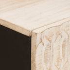 Sideboard White Wash Finish 80 x 33 x 75 cm Solid Mango Wood