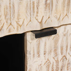 Sideboard White Wash Finish 80 x 33 x 75 cm Solid Mango Wood