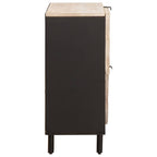 Sideboard White Wash Finish 80 x 33 x 75 cm Solid Mango Wood