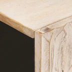 Sideboard White Wash Finish 90 x 33 x 75 cm Solid Mango Wood