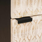 Highboard White Wash Finish 40 x 33 x 110 cm Solid Mango Wood