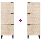 Highboard White Wash Finish 40 x 33 x 110 cm Solid Mango Wood