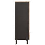 Highboard White Wash Finish 60 x 33 x 100 cm Solid Mango Wood