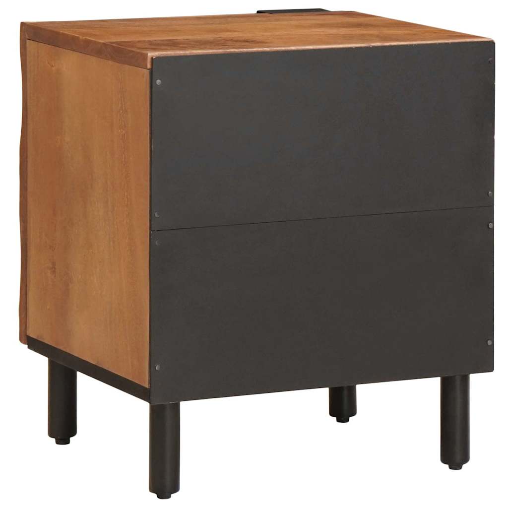 Bedside Cabinet 2 pcs Brown 40 x 33.5 x 46 cm Solid Mango Wood