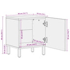 Bedside Cabinet 2 pcs Brown 40 x 33.5 x 46 cm Solid Mango Wood