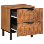 Bedside Cabinet 2 pcs Brown 40 x 33 x 46 cm Solid Mango Wood