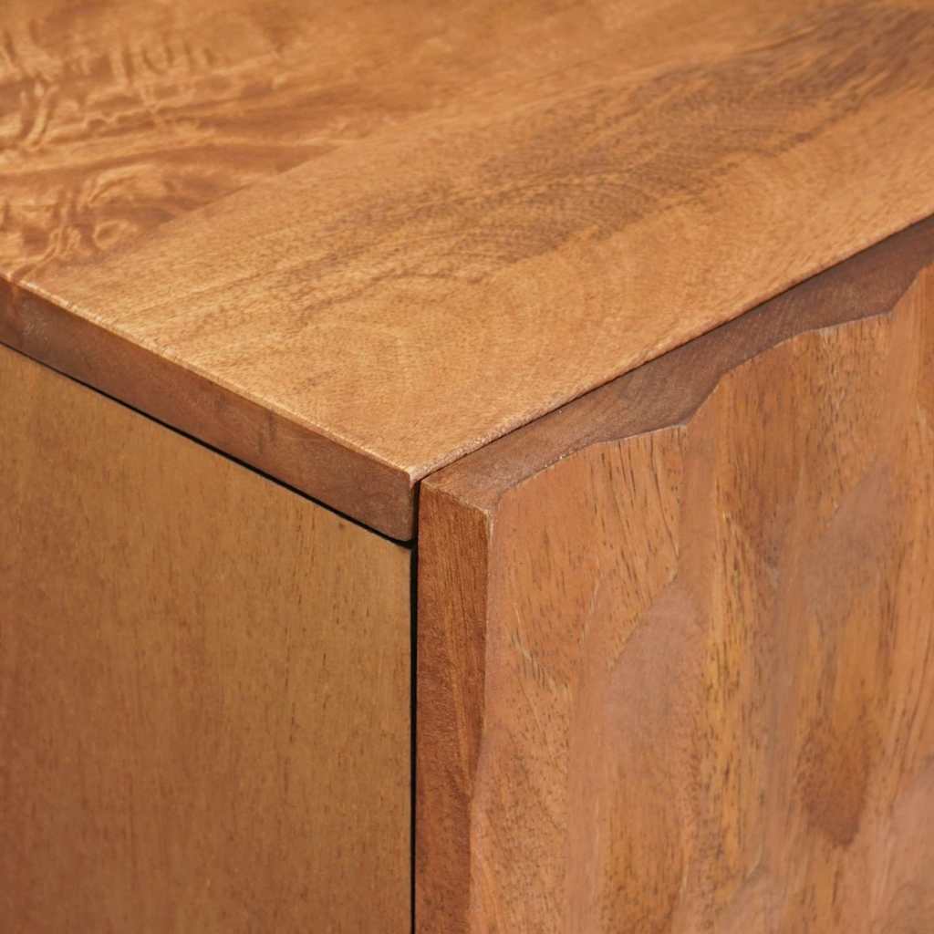 TV Cabinet with Shelf Acacia Brown Finish 105 x 33.5 x 46 cm