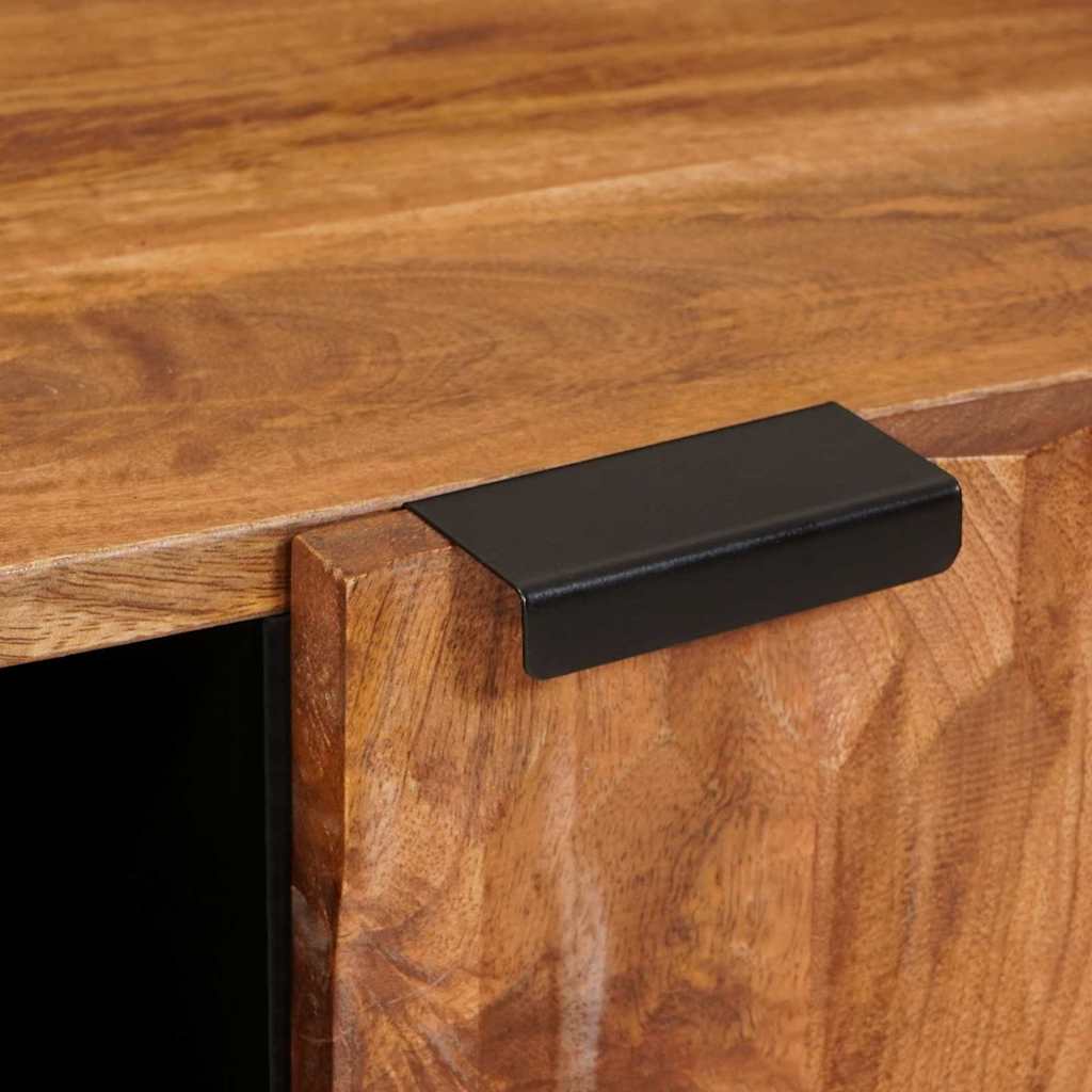 TV Cabinet with Shelf Acacia Brown Finish 105 x 33.5 x 46 cm