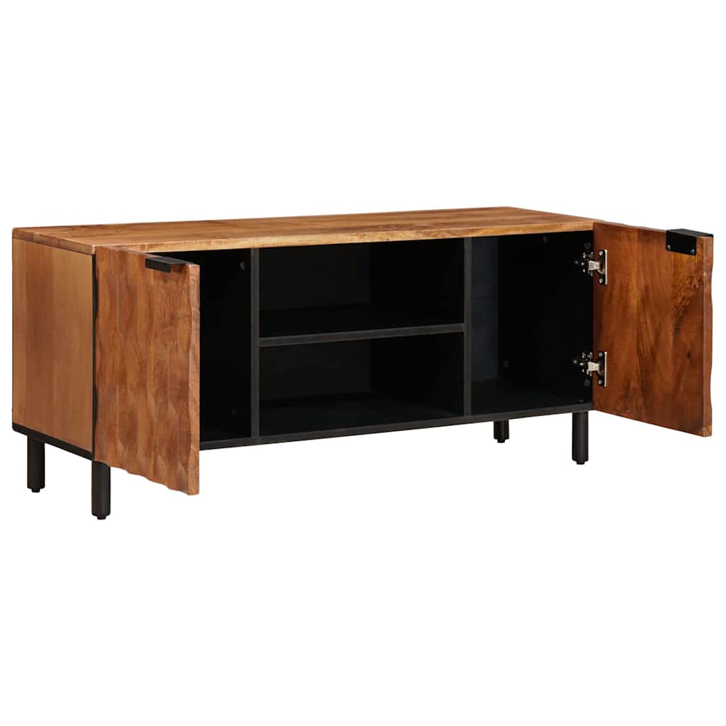 TV Cabinet with Shelf Acacia Brown Finish 105 x 33.5 x 46 cm
