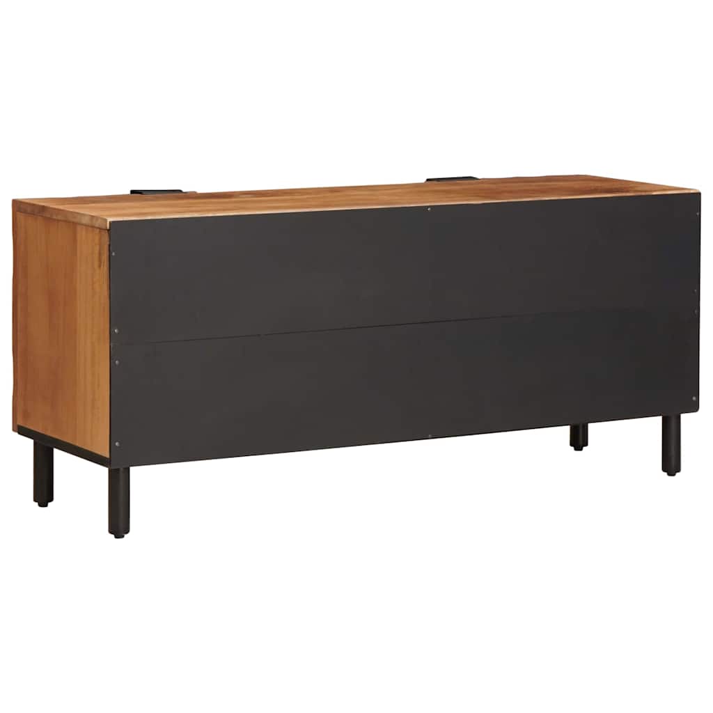 TV Cabinet with Shelf Acacia Brown Finish 105 x 33.5 x 46 cm
