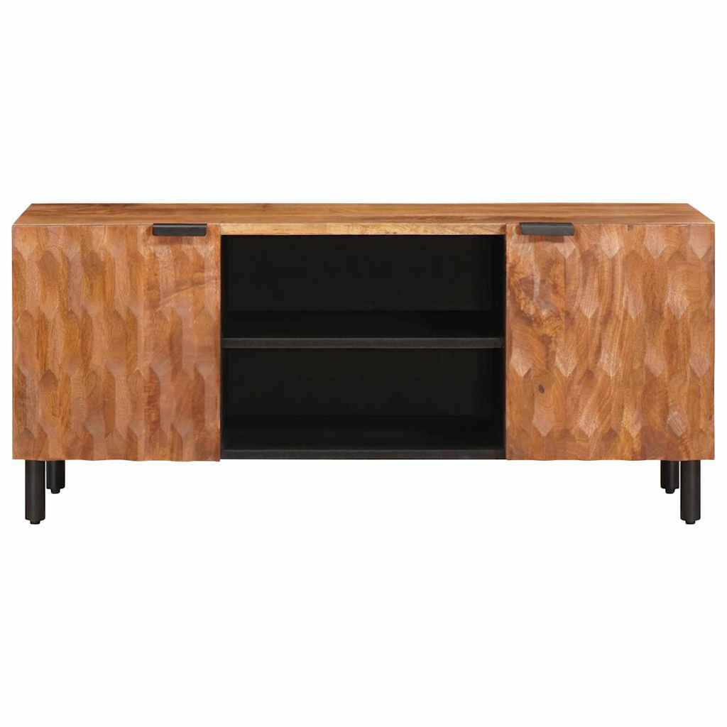 TV Cabinet with Shelf Acacia Brown Finish 105 x 33.5 x 46 cm