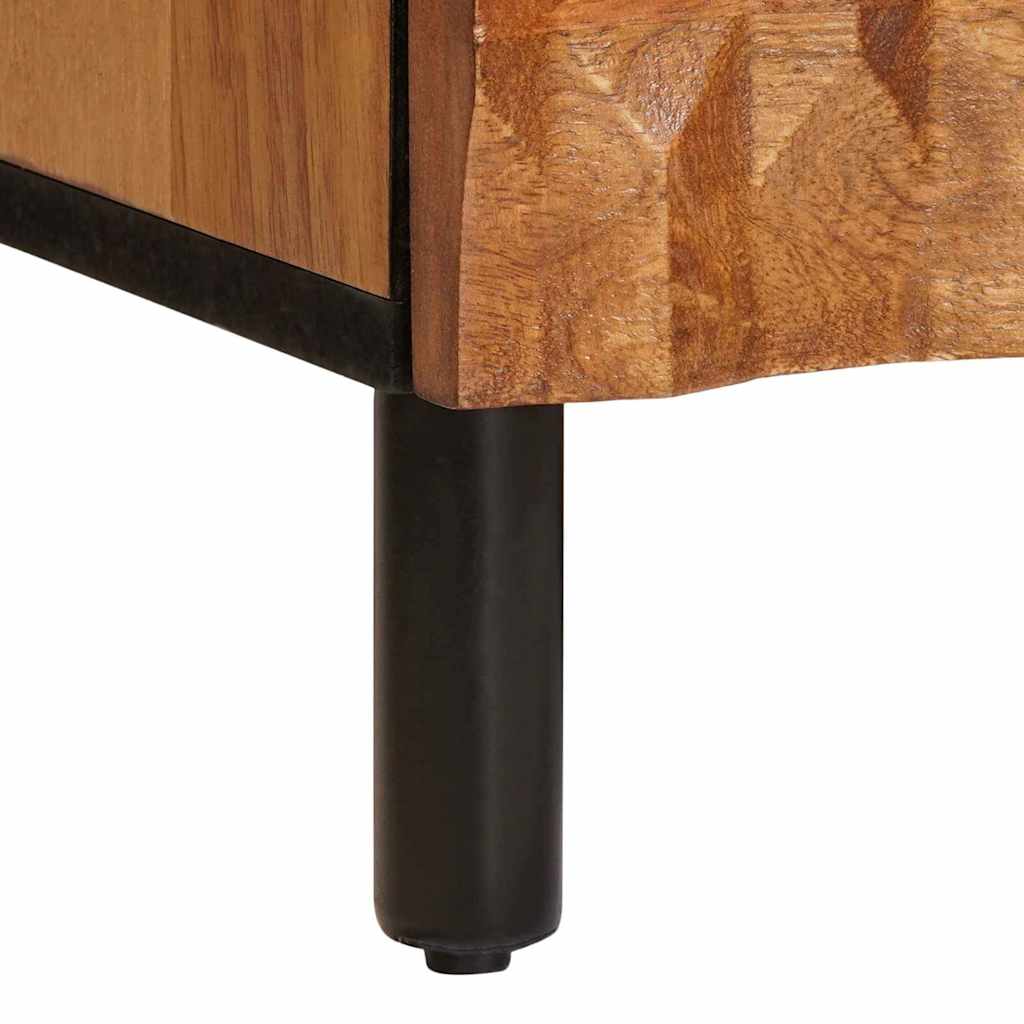 TV Cabinet with Drawer Acacia Brown Finish 70 x 33.5 x 46 cm