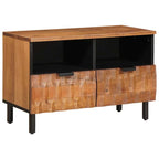 TV Cabinet with Drawer Acacia Brown Finish 70 x 33.5 x 46 cm