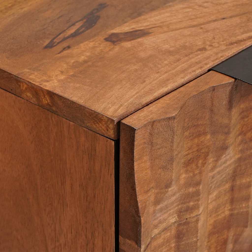 Sideboard Acacia Brown Finish 60 x 33 x 75 cm Solid Mango Wood