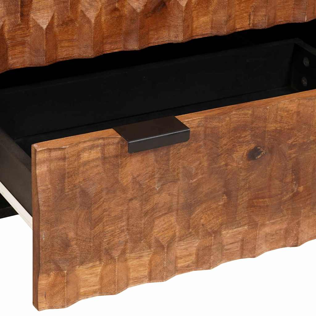 Sideboard Acacia Brown Finish 60 x 33 x 75 cm Solid Mango Wood