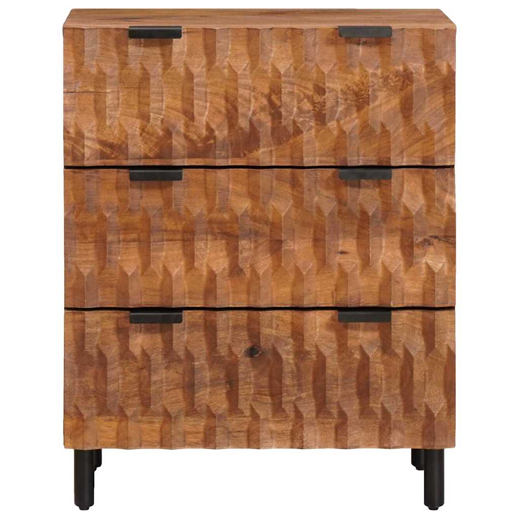 Sideboard Acacia Brown Finish 60 x 33 x 75 cm Solid Mango Wood