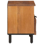 Bedside Cabinet 2 pcs Brown 40 x 33 x 46 cm Solid Mango Wood