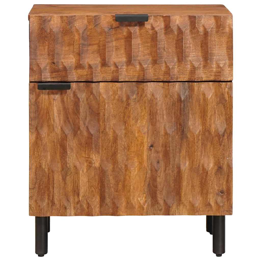 Bedside Cabinet Brown 50 x 33 x 60 cm Solid Mango Wood
