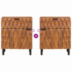 Bedside Cabinet Brown 50 x 33 x 60 cm Solid Mango Wood