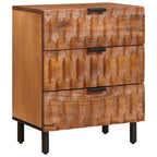Bedside Cabinet Brown 50 x 33 x 62 cm Solid Mango Wood