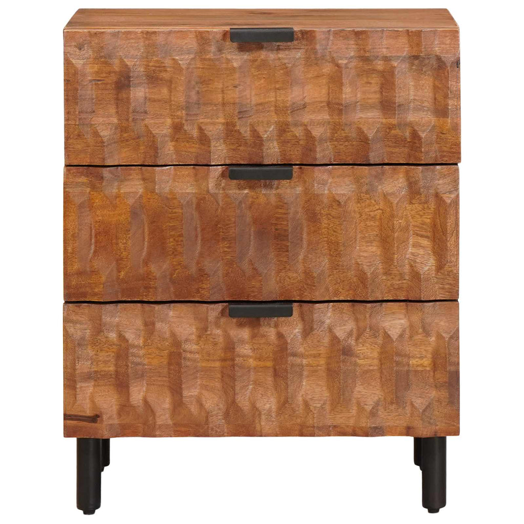 Bedside Cabinet Brown 50 x 33 x 62 cm Solid Mango Wood