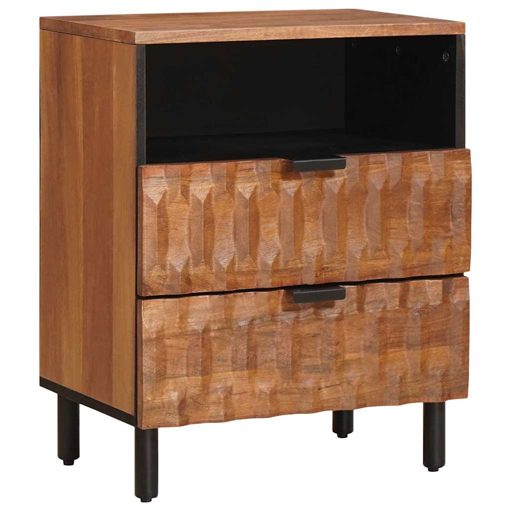Bedside Cabinet Brown 50 x 33 x 60 cm Solid Mango Wood