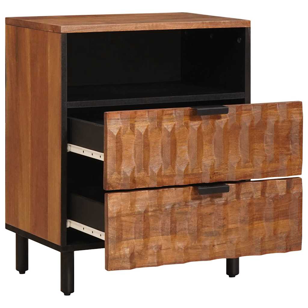 Bedside Cabinet Brown 50 x 33 x 60 cm Solid Mango Wood