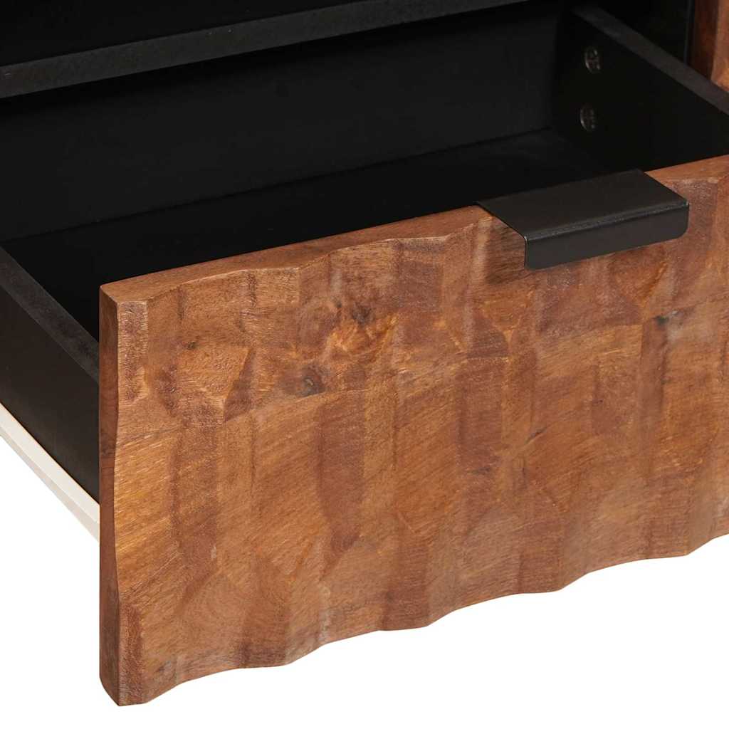TV Cabinet with Drawer Acacia Brown Finish 105 x 33.5 x 46 cm