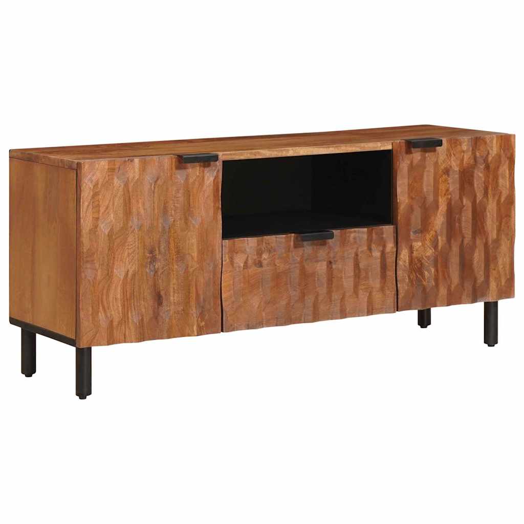 TV Cabinet with Drawer Acacia Brown Finish 105 x 33.5 x 46 cm