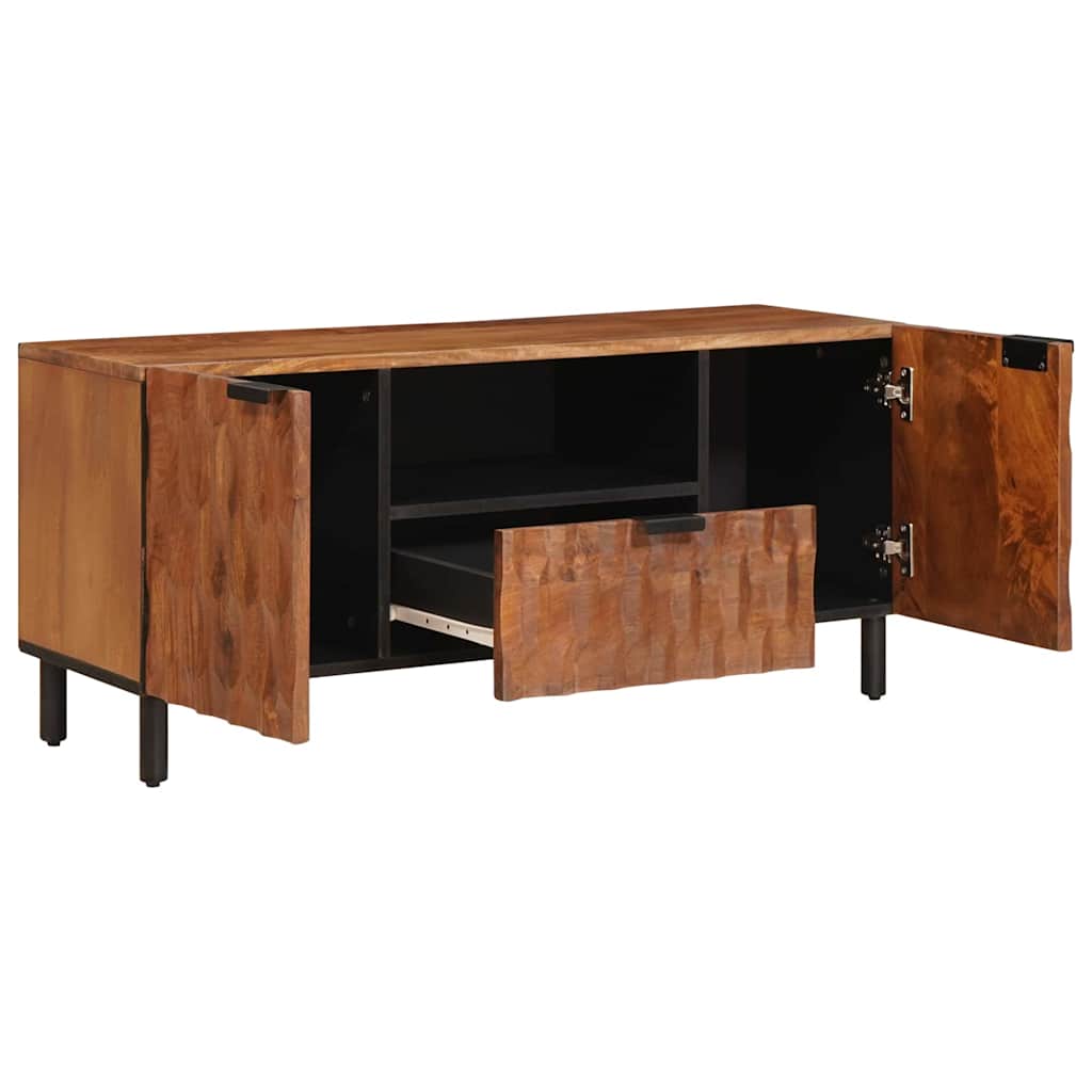 TV Cabinet with Drawer Acacia Brown Finish 105 x 33.5 x 46 cm
