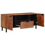 TV Cabinet with Drawer Acacia Brown Finish 105 x 33.5 x 46 cm