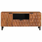 TV Cabinet with Drawer Acacia Brown Finish 105 x 33.5 x 46 cm