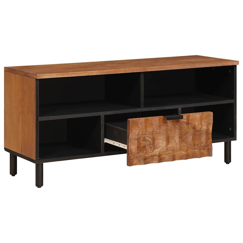 TV Cabinet with Drawer Acacia Brown Finish 100 x 33.5 x 46 cm