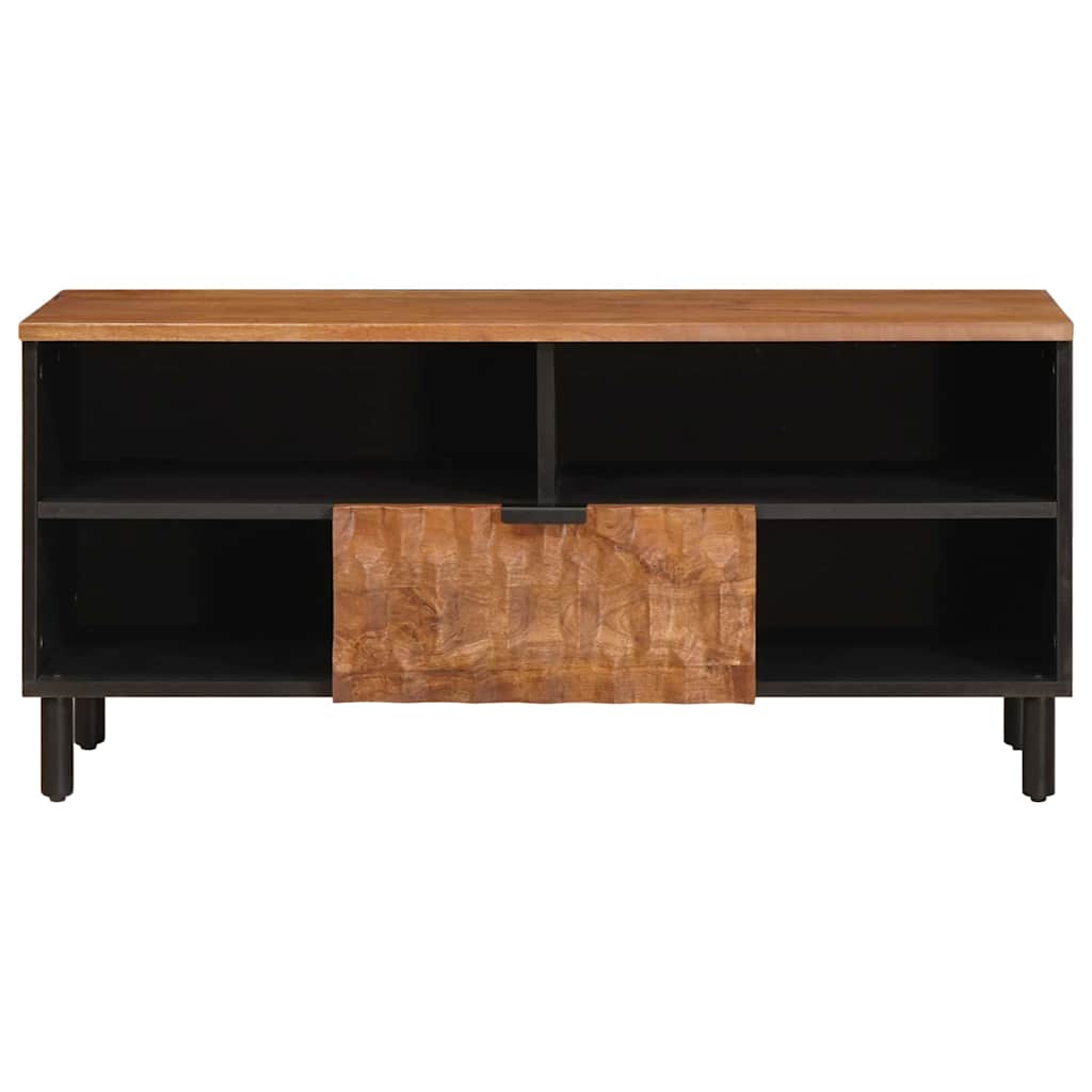TV Cabinet with Drawer Acacia Brown Finish 100 x 33.5 x 46 cm
