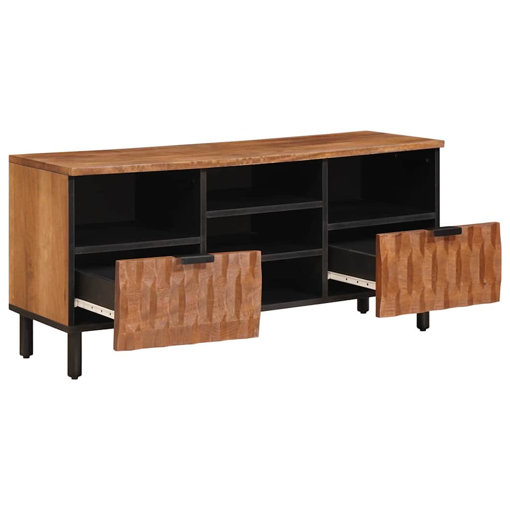 TV Cabinet with Drawer Acacia Brown Finish 100 x 33.5 x 46 cm