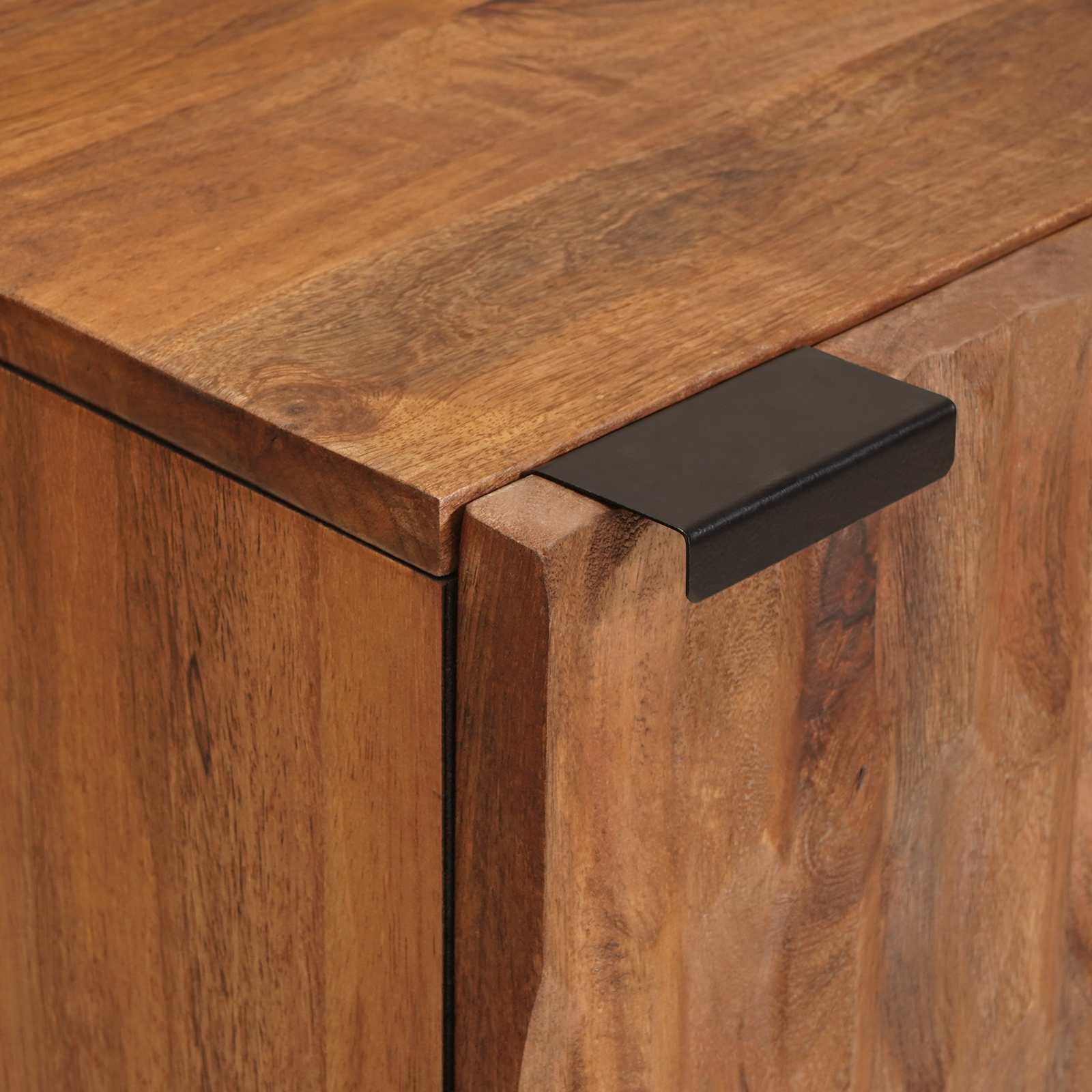 Sideboard Acacia Brown Finish 40 x 33 x 75 cm Solid Mango Wood